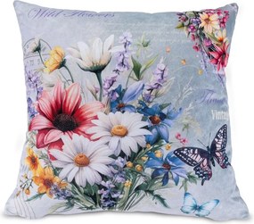 decoDoma Set de 3 fețe pernuțe SPRING FLOWERS 45 x 45 cm