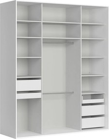Dressing FLEX, alb, PAL, 201x66x240 cm