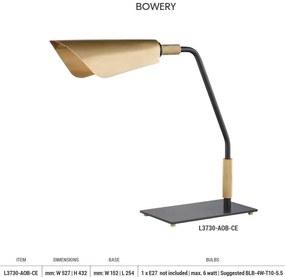 Veioza, lampa de masa design clasic BOWERY bronz antichizat
