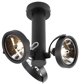 Spotlight de design reglabil cu 3 lumini, inclusiv G9 negru - Goes