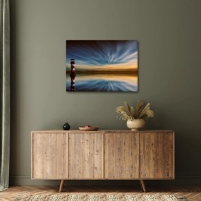 Tablou cu farul în mare (70x50 cm)