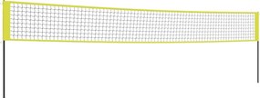 vidaXL Plasă de volei, galben și negru, 823x244 cm, țesătură PE