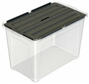 Multibox cu capac fix Eco 48 l, capac negru, 48 l