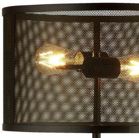Searchlight EU2832-2BK - Lampadar FISHNET 2xE27/60W/230V negru