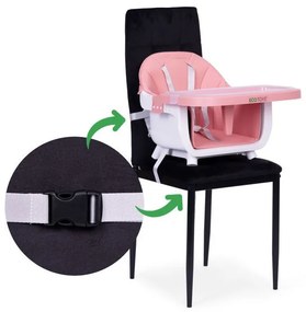 Scaun înalt pentru copii 2 în 1 roz
