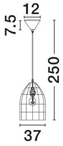 Lustra suspendata design decorativ, MAPI, D 37cm