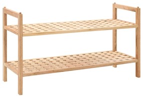 vidaXL Pantofar din lemn solid de nuc, 69 x 26 x 40 cm