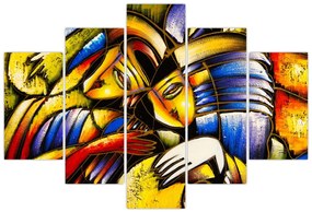 Tablou - Pictură în ulei, îndrăgostiții (150x105 cm)