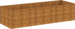 vidaXL Strat înălțat de grădină, 290x100x69 cm, oțel corten