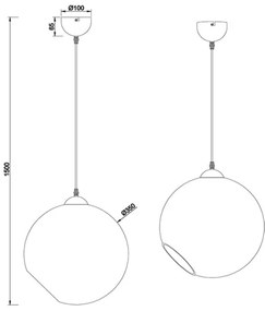 Lustră pe cablu CLOONEY 1xE27/42W/230V Reality