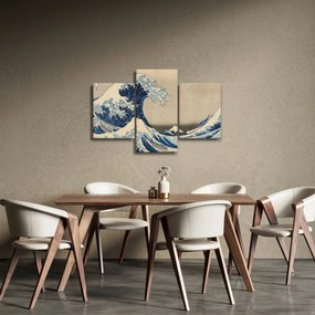 Tablou - Katsushika Hokusai, Under the Wave off Kanagawa, reproducere (90x60 cm)