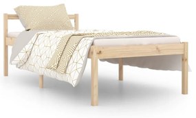 810579 vidaXL Cadru de pat single, 90x190 cm, lemn masiv de pin