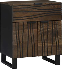 vidaXL Dulap de noapte castan 50 x 33 x 60 cm Lemn masiv de acacia