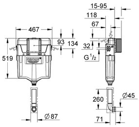 Rezervor wc incastrat Grohe GD2