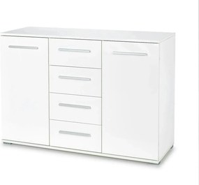 Comoda LIMA KM4, alb, PAL, 116x40x82 cm