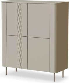 Comoda TIRANTE, casmir, PAL laminat, 100x40x120 cm