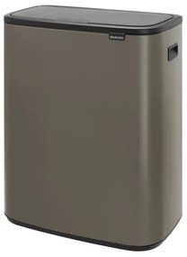 Cos pentru gunoi Brabantia Bo Touch 1001276, 60 L, Deschidere lina si silentioasa, Deschidere mare, Bronz