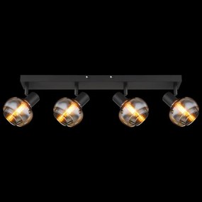 Globo 54309-4B - Corp de iluminat cu spoturi TOKKI 4xE14/40W/230V negru