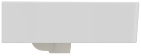 Lavoar suspendat alb 60 cm, dreptunghiular, orificiu baterie si preaplin, Ideal Standard Connect Cube 600x460 mm