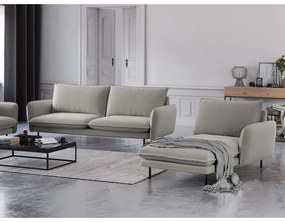 Șezlong divan cu cotieră pe partea dreaptă Cosmopolitan Design Vienna, gri deschis