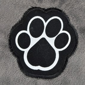 Pat pentru animale de companie gri pentru câini din piele întoarsă ø 50 cm Flakes – Love Story