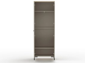 Dulap de haine Demandaron 4 (taupe + stejar silverjack) (cu oglindă). 1116817