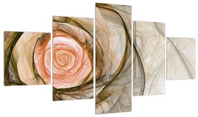 Tablou modern cu trandafir (125x70 cm), în 40 de alte dimensiuni noi