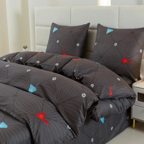 Lenjerie de pat din microfibra ORBITA gri inchis Dimensiune lenjerie de pat: 2 buc 70 x 80 cm | 160 x 200 cm