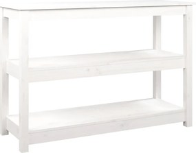 vidaXL Masă consolă, alb, 110x40x74 cm, lemn masiv de pin