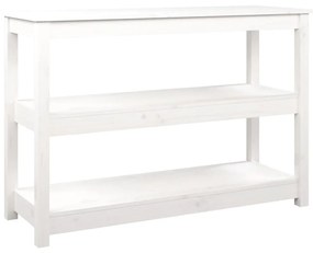 821665 vidaXL Masă consolă, alb, 110x40x74 cm, lemn masiv de pin