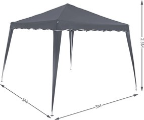 Cort de petrecere / pavilion CAPRI, 3x3m, antracit Casaria