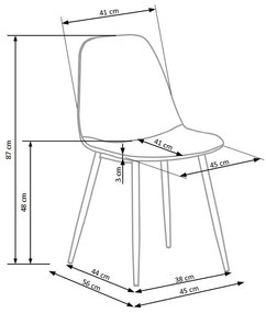 Scaun de bucaterie Lancaster, galben/negru