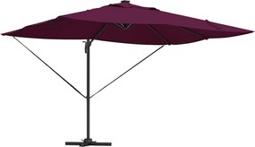 vidaXL Umbrelă de soare Manual Roșu Bordeaux 352 x 251 x 265 cm