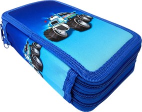 Penar complet echipat, 3 compartimente, 32 piese, pentru băieți, model Monster Truck, PNB07