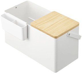 Organizator de baie alb pentru cosmetice din metal - YAMAZAKI