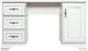 Masa de toaleta fara oglinda IDENTO, alb, PAL/MDF/metal, 120x42x71 cm