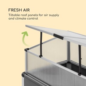 Novagrow Advanced, seră, 78 x 101,5 x 60,5 cm, 113 l, protecție UV, gri