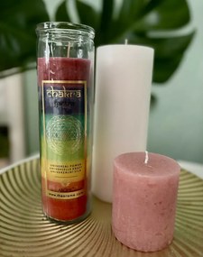 Lumânare parfumată înaltă Arome Chakra forța  universală, 320 g