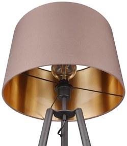 Lampadar negru cu raft (înălțime 152 cm) Colette – Trio