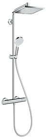 Set de dus E 240 Showerpipe cu termostat, crom Crom lucios