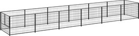 vidaXL Padoc pentru câini, negru, 6 m², oțel