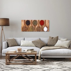 Tablou - condimente și linguri (120x50 cm)