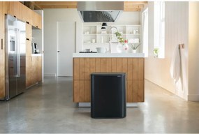 Cos de gunoi Brabantia Bo Touch 1001274, 60 L, Deschidere lina, silentioasa si larga, Rezistent la amprente, Negru mat