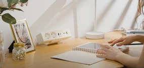 Priză pentru birou Bar GTV, 2 prize Schuko, USB A + C, HDMI, RJ45, alb, 166.5 x 96 mm Alb, Aluminiu/Plastic, L:166.5 mm; l:96 mm; H:170 mm