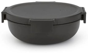 Salatiera Brabantia Make&Take 1006302, 1,3 L, Inchidere etansa, Fara BPA, Gri închis