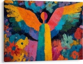 Tablou - Înger abstract cu flori (70x50 cm)