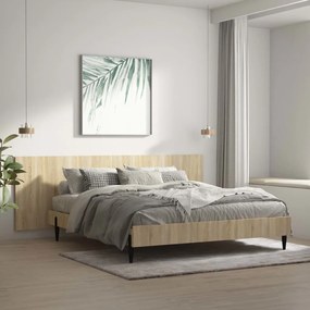 Tablie de pat,perete,stejar Sonoma,240x1,5x80 cm,lemn prelucrat 1, Maro