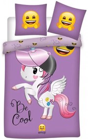 Emoji Unicorn set de lenjerie 140×200cm, 70×90 cm
