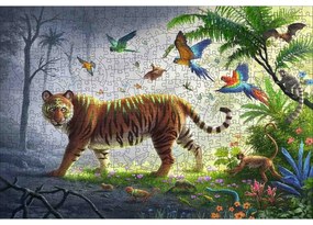 PUZZLE LEMN TIGRU, 500 PIESE - RAVENSBURGER (RVSPA17514)