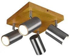 Plafoniera rustica 4 becuri GU10 MARLEY 812400407 TRIO